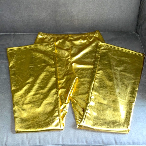 NWT. Ragstock Fornia Gold Leggings. Size Large. - Picture 4 of 5